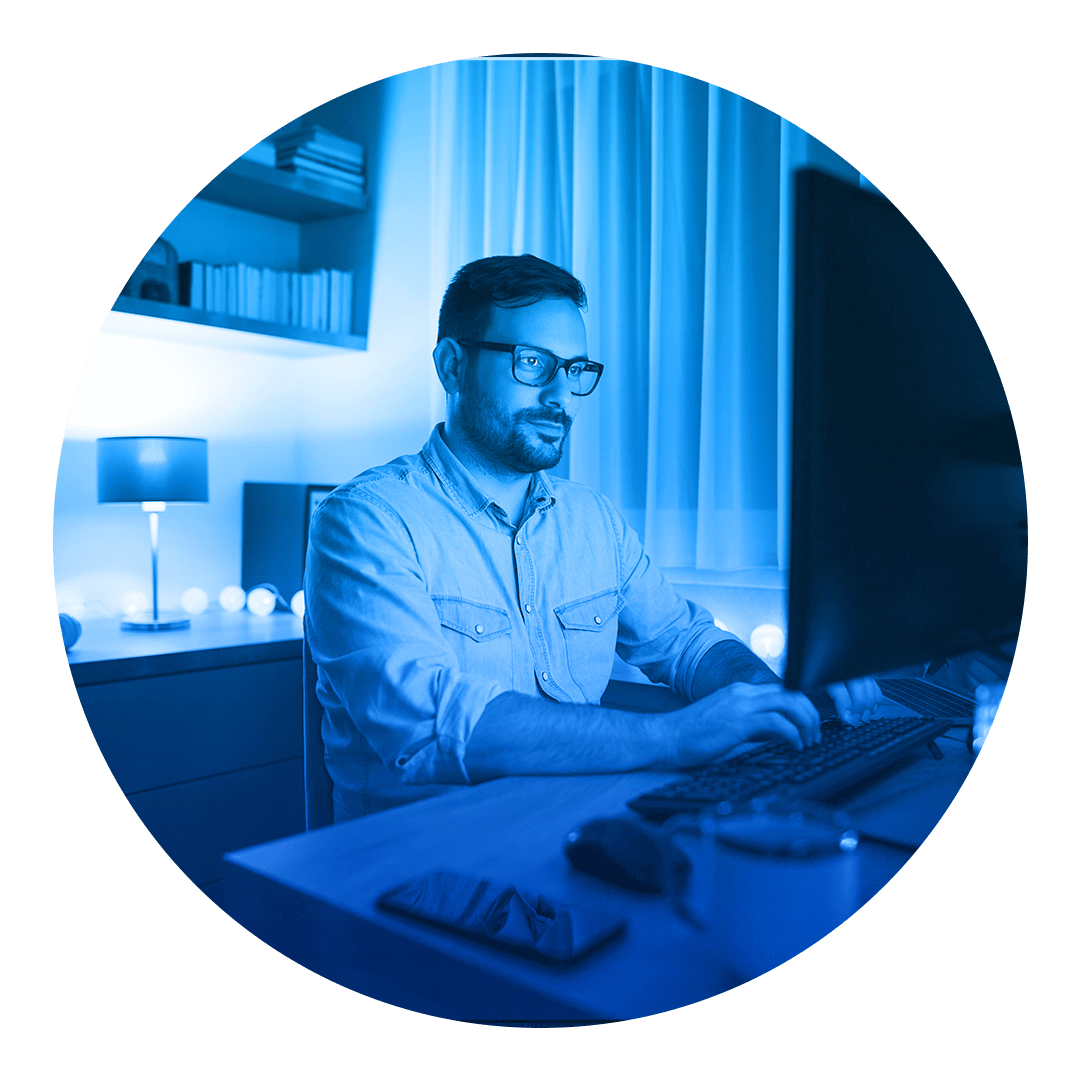 person working on a laptop